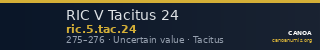RIC V Tacitus 24 — CANOA