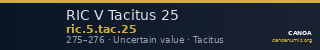 RIC V Tacitus 25 — CANOA