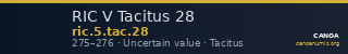 RIC V Tacitus 28 — CANOA