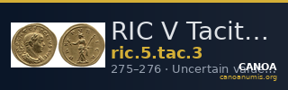 RIC V Tacitus 3 — CANOA