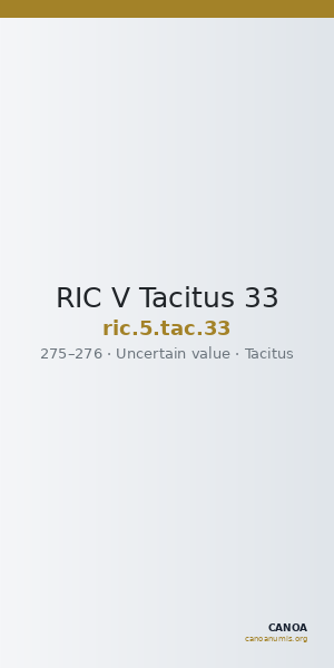RIC V Tacitus 33 — CANOA