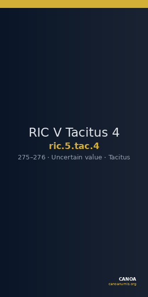 RIC V Tacitus 4 — CANOA