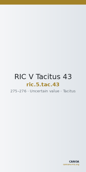 RIC V Tacitus 43 — CANOA