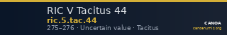 RIC V Tacitus 44 — CANOA