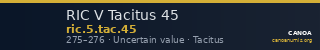 RIC V Tacitus 45 — CANOA