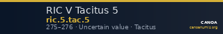 RIC V Tacitus 5 — CANOA
