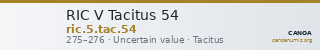 RIC V Tacitus 54 — CANOA