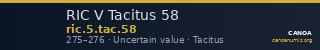 RIC V Tacitus 58 — CANOA
