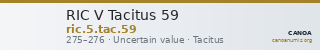 RIC V Tacitus 59 — CANOA