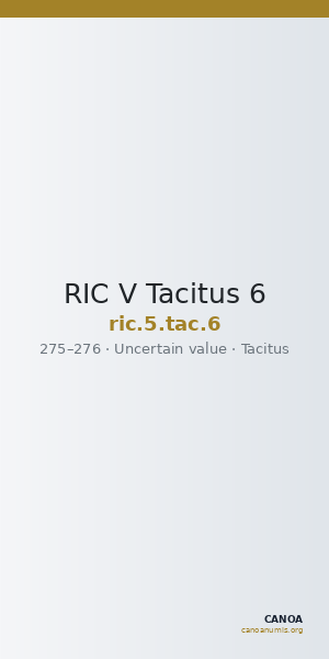 RIC V Tacitus 6 — CANOA