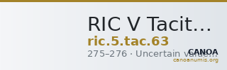 RIC V Tacitus 63 — CANOA