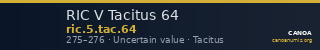 RIC V Tacitus 64 — CANOA