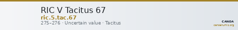 RIC V Tacitus 67 — CANOA