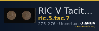 RIC V Tacitus 7 — CANOA