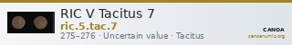 RIC V Tacitus 7 — CANOA
