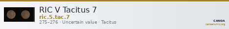 RIC V Tacitus 7 — CANOA