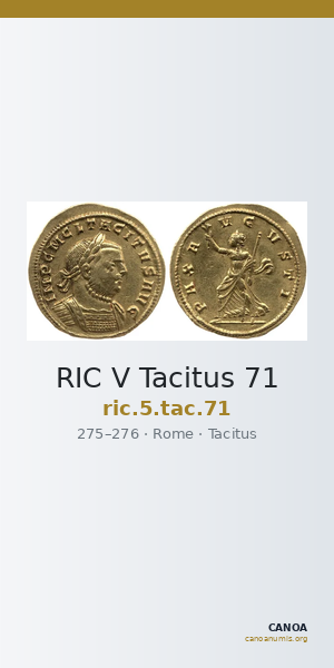 RIC V Tacitus 71 — CANOA