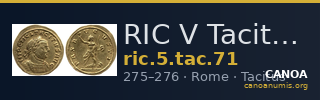 RIC V Tacitus 71 — CANOA