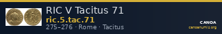 RIC V Tacitus 71 — CANOA