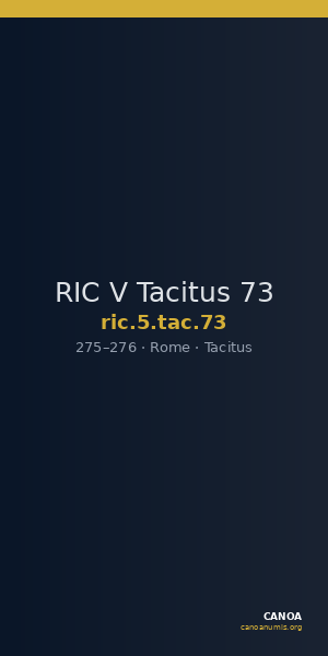RIC V Tacitus 73 — CANOA