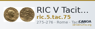 RIC V Tacitus 75 — CANOA