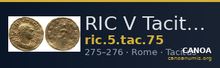 RIC V Tacitus 75 — CANOA