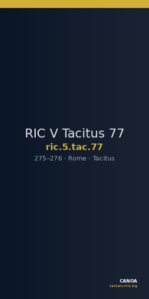 RIC V Tacitus 77 — CANOA