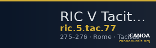 RIC V Tacitus 77 — CANOA