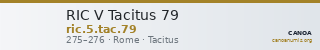 RIC V Tacitus 79 — CANOA