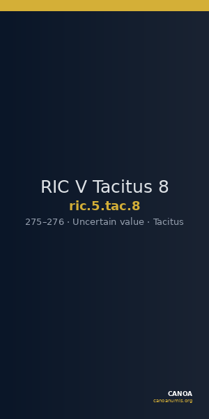 RIC V Tacitus 8 — CANOA