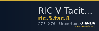 RIC V Tacitus 8 — CANOA