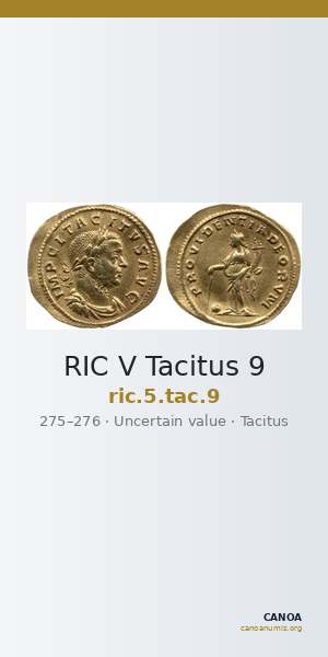 RIC V Tacitus 9 — CANOA