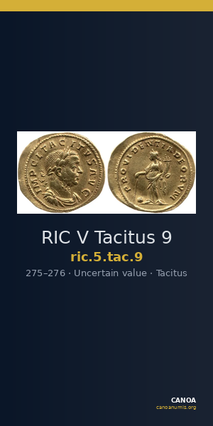 RIC V Tacitus 9 — CANOA