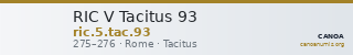 RIC V Tacitus 93 — CANOA