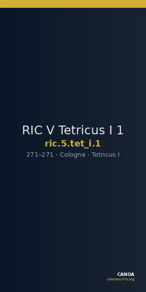 RIC V Tetricus I 1 — CANOA