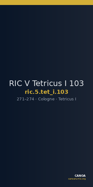 RIC V Tetricus I 103 — CANOA