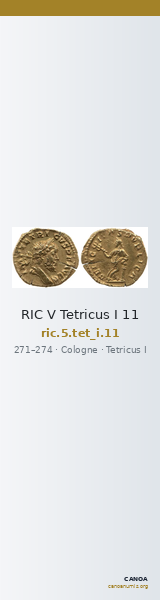 RIC V Tetricus I 11 — CANOA