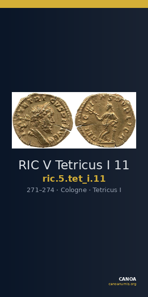 RIC V Tetricus I 11 — CANOA