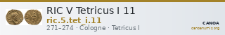 RIC V Tetricus I 11 — CANOA
