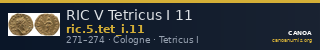 RIC V Tetricus I 11 — CANOA