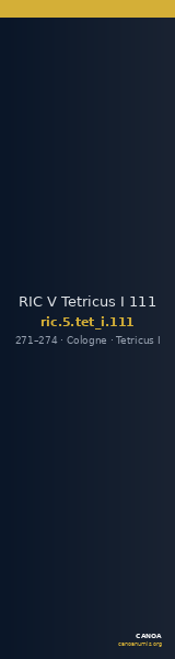 RIC V Tetricus I 111 — CANOA