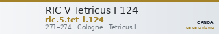 RIC V Tetricus I 124 — CANOA