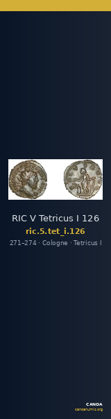 RIC V Tetricus I 126 — CANOA