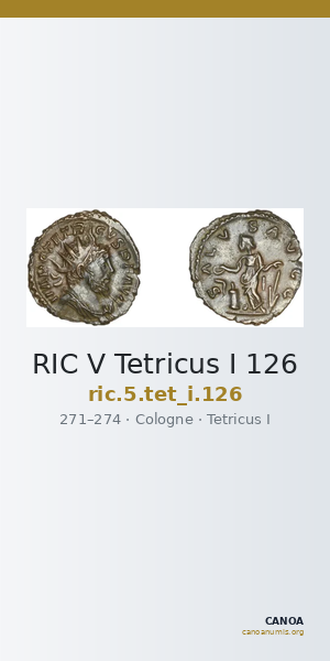 RIC V Tetricus I 126 — CANOA
