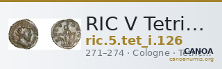 RIC V Tetricus I 126 — CANOA