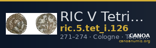RIC V Tetricus I 126 — CANOA