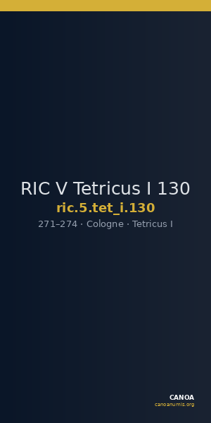 RIC V Tetricus I 130 — CANOA