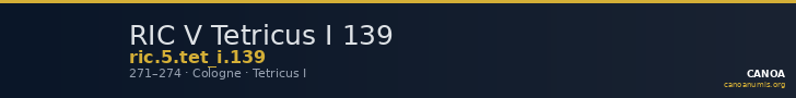 RIC V Tetricus I 139 — CANOA