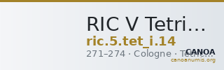 RIC V Tetricus I 14 — CANOA