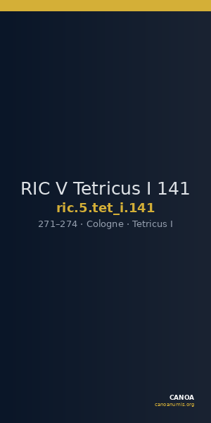 RIC V Tetricus I 141 — CANOA